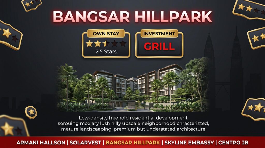 Bangsar Hillpark: 2.5-Star Own Stay, Grill for Investment
